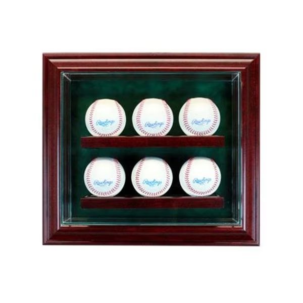 Perfect Cases PC-6BSCB-C 6 Baseball Cabinet Style Display Case; Cherry, Perfect Cases, Mfr#: PC-6BSCB-C